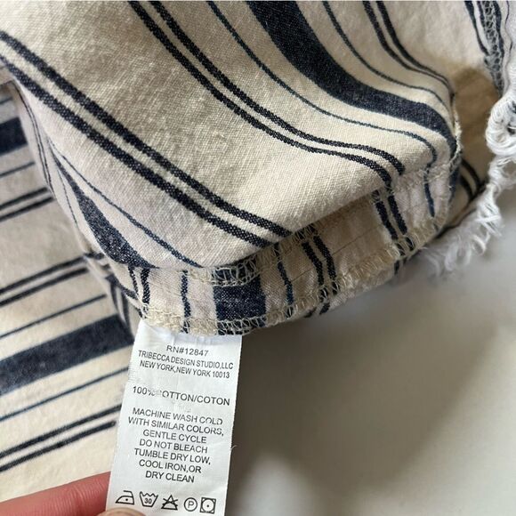 Nili Lotan Striped 100% Cotton Top Small - Picture 2 of 8